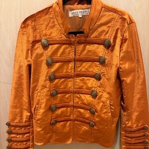 🧡 Free People Military / Sgt. Pepper–Style Velvet Jacket